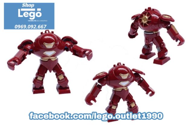 Xếp hình Hulk Buster Iron Man Avengers Age of ultron Bigfigures Lego Minifigures Decool 0181