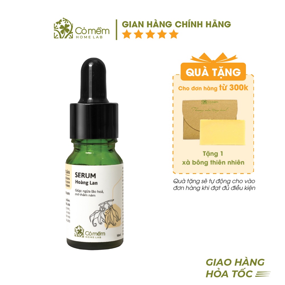 Serum Dưỡng Da Hoàng Lan Giảm Thâm Mụn Ngăn Ngừa Nám Da Cỏ Mềm 10ml