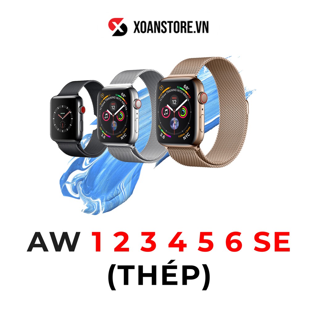 APPLE WATCH SERIES 1 2 3 4 5 6 thép 38mm 40mm 42mm 44mm giá rẻ mới 99% LỖI LÀ ĐỔI tại Xoăn Store