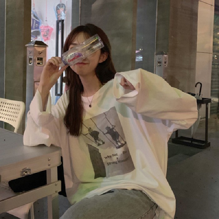 Áo thun tay dài phong cách ulzzang thời trang kiểu Hàn cho nữ | BigBuy360 - bigbuy360.vn