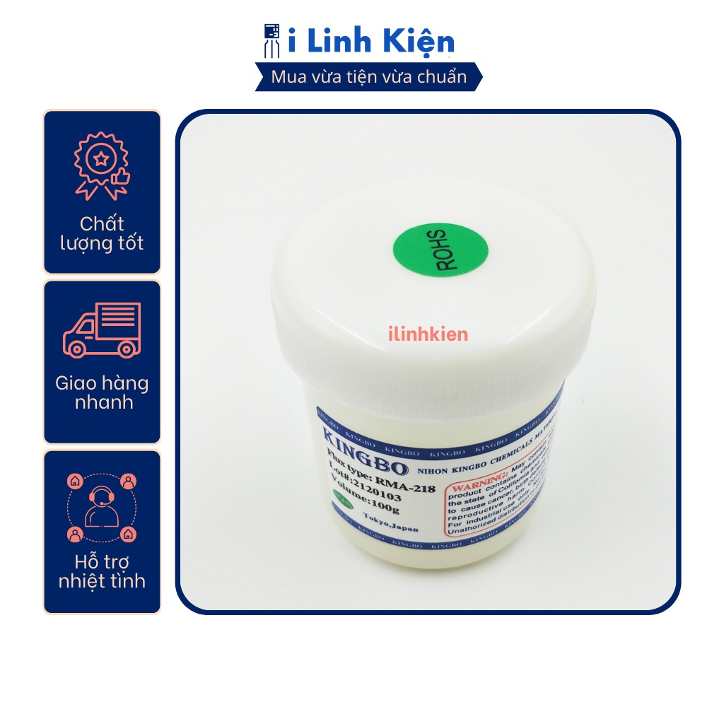 Mỡ hàn thiếc KINGBO RMA-218 khò ic . hàn linh kiện thay thế nhựa thông.