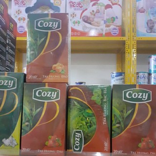 Trà Cozy 40g ( 20 túi x 2g ) hương dâu, bạc hà , hương đào