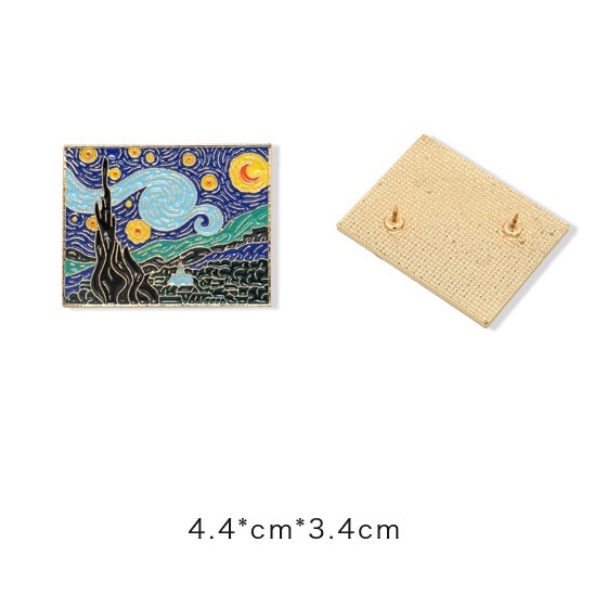Huy Hiệu Cài Áo Nghệ Thuật Van Gogh Dễ Thương Cá Tính Trang Trí Balo, Túi Xách, Quần Áo