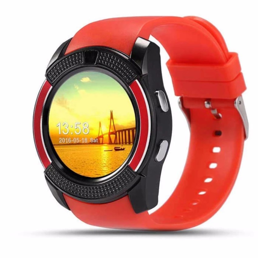 Đồng Hồ Thông Minh Smartwatch V8 cho trẻ đi học nghe gọi 2 chiều(đỏ đô)