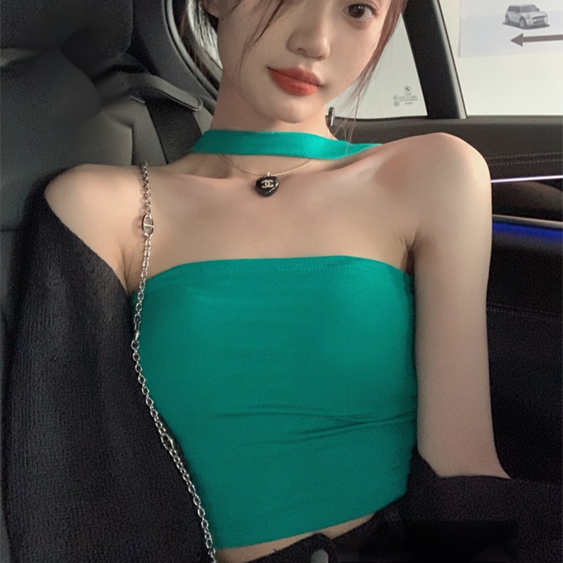 Áo Cardigan Hai Dây Hở Xương Vai Dáng Ôm Màu Trơn Thời Trang Cho Nữ