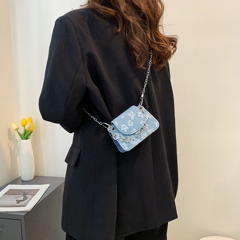 Túi nhỏ đeo chéo nữ mini hàn quốc dễ thương túi ví dây xích