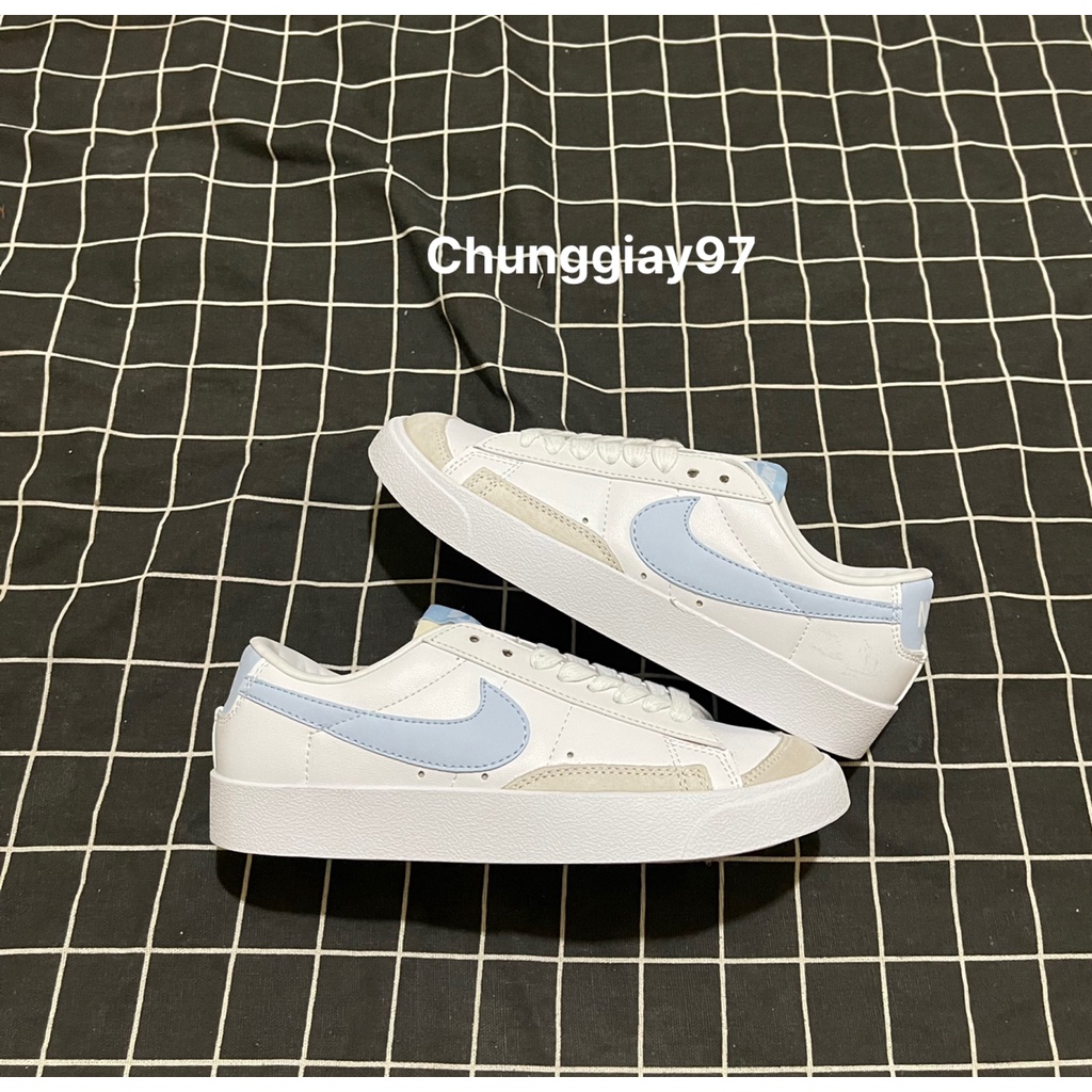 giày ni.ke Blazer low xám xanh cao cấp