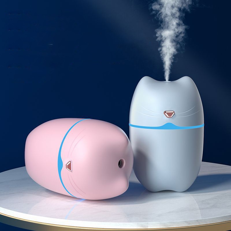 Fnelse USB Air Humidifier Cute Cat Diffuser 260ML