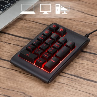 Three Colors RGB Backlit USB Wired Keyboard Waterproof Number Pad Numeric Keypad