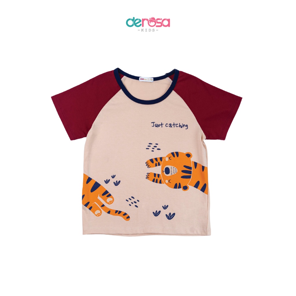 Áo cộc tay hè chất liệu cotton cho bé trai (3 - 8 tuổi) DEROSA KIDS ASKD001A