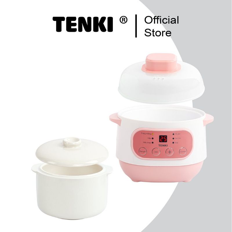 Nồi Nấu Cháo Chậm Cho Bé Ăn Dặm TENKI TI-1588, Nồi Nấu Chậm, Nồi Hầm Cách