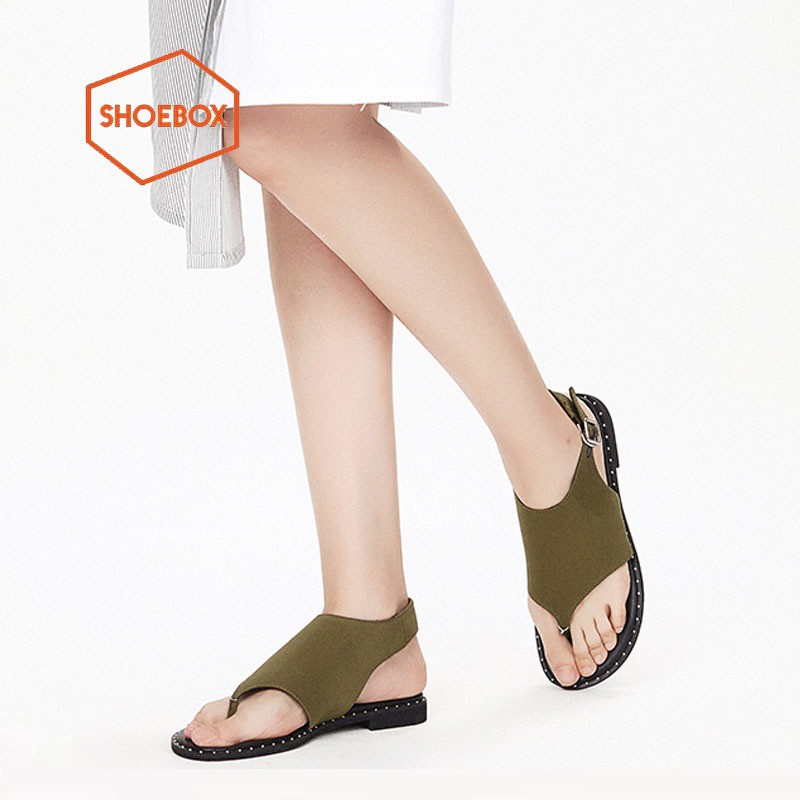 Sandal xỏ ngón Daphne chất da lộn sang trọng, trẻ trung, đế 2.5cm (có sẵn)