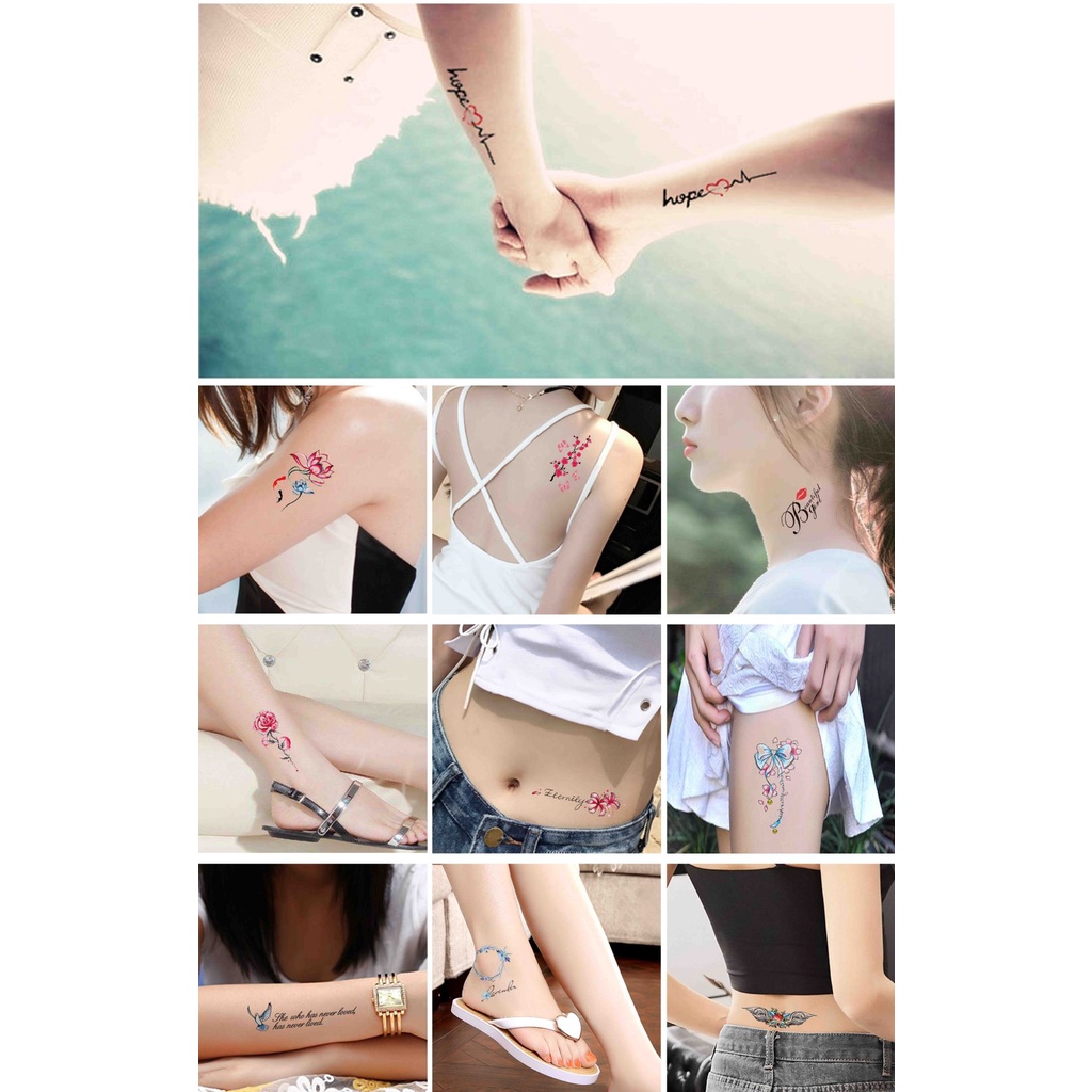 Bộ 30 Hình Xăm Dán Nước Tạm Thời Tattoo Dán Siêu Ngầu