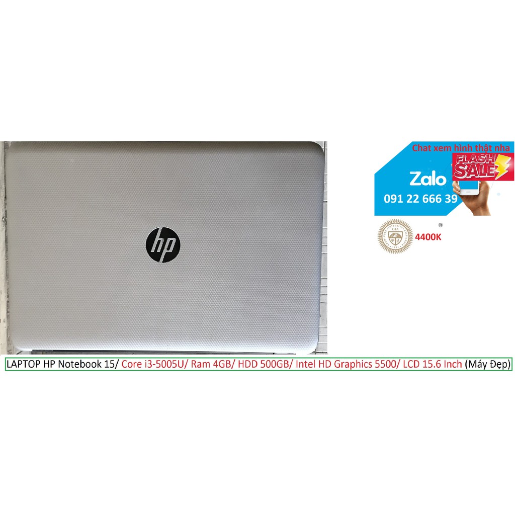 LAPTOP HP Notebook 15/ Core i3-5005U/ Ram 4GB/ HDD 500GB/ Intel HD Graphics 5500/ LCD 15.6 Inch (Máy Đẹp) | BigBuy360 - bigbuy360.vn