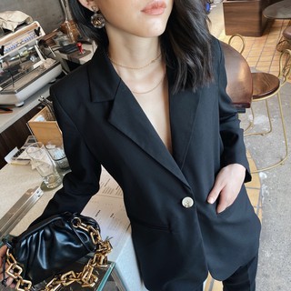Áo Blazer Đen Nữ 1 Nút EDINI - A1150