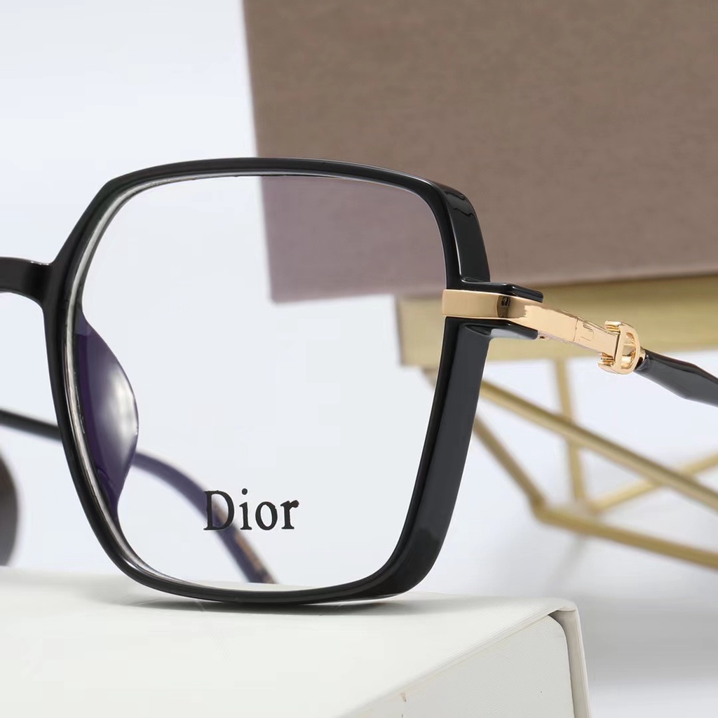 DIOR Mắt Kính Gọng Tròn Trong Suốt Chống Ánh Sáng Xanh Thời Trang Unisex 2022