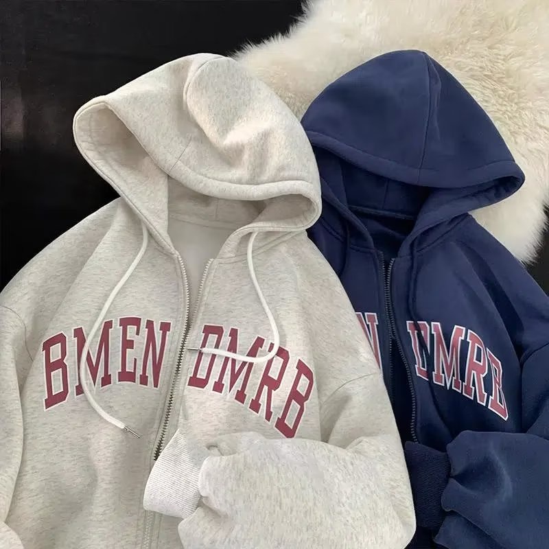 Áo khoác hoodie dáng rộng harajuku áo hoodie form rộng thời trang hàn quốc áo hoodie zip simple áo khoác from rộng