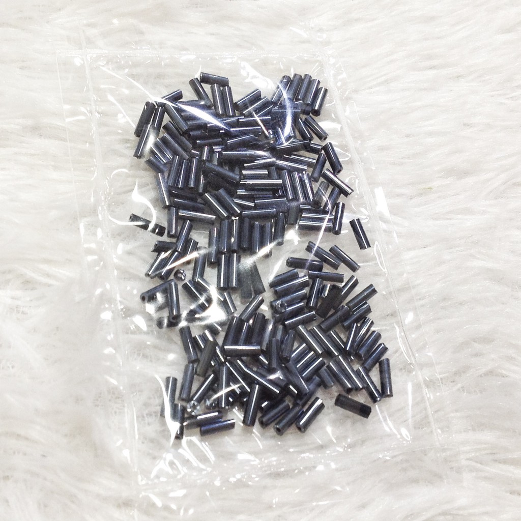 Hạt cườm gãy ống trúc kết áo nhiều màu 6li