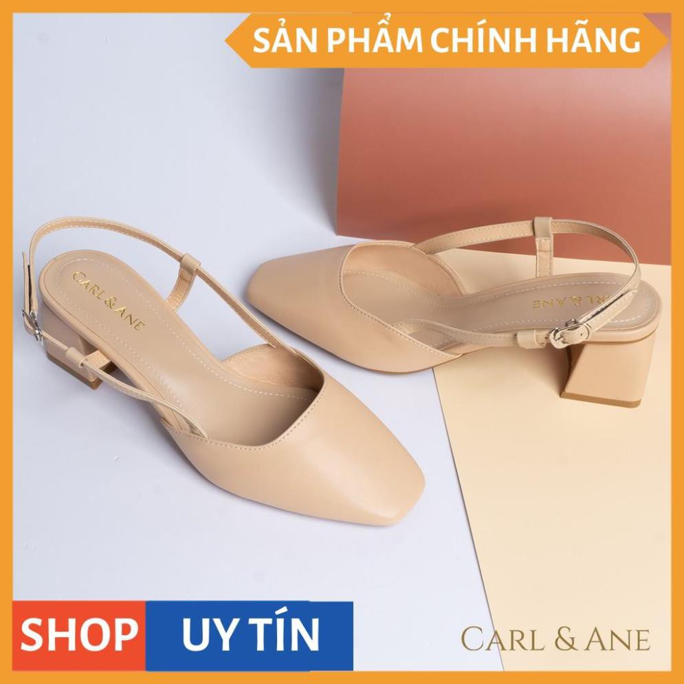 Carl & Ane - Giày cao gót thời trang bít mũi gót vuông phối dây điệu đà cao 5cm màu xanh rêu _ CL003 | BigBuy360 - bigbuy360.vn