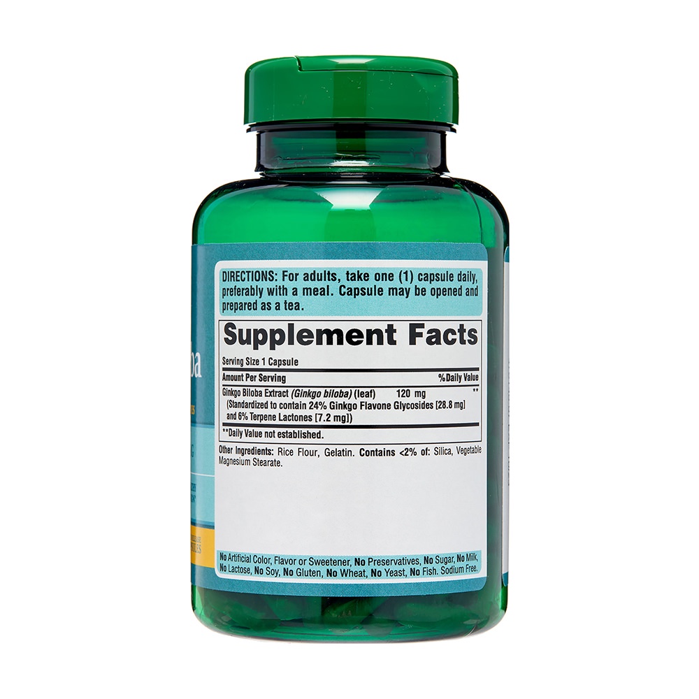 Viên uống giúp tăng cường trí nhớ Ginkgo Biloba 120mg Puritan's Pride của Mỹ