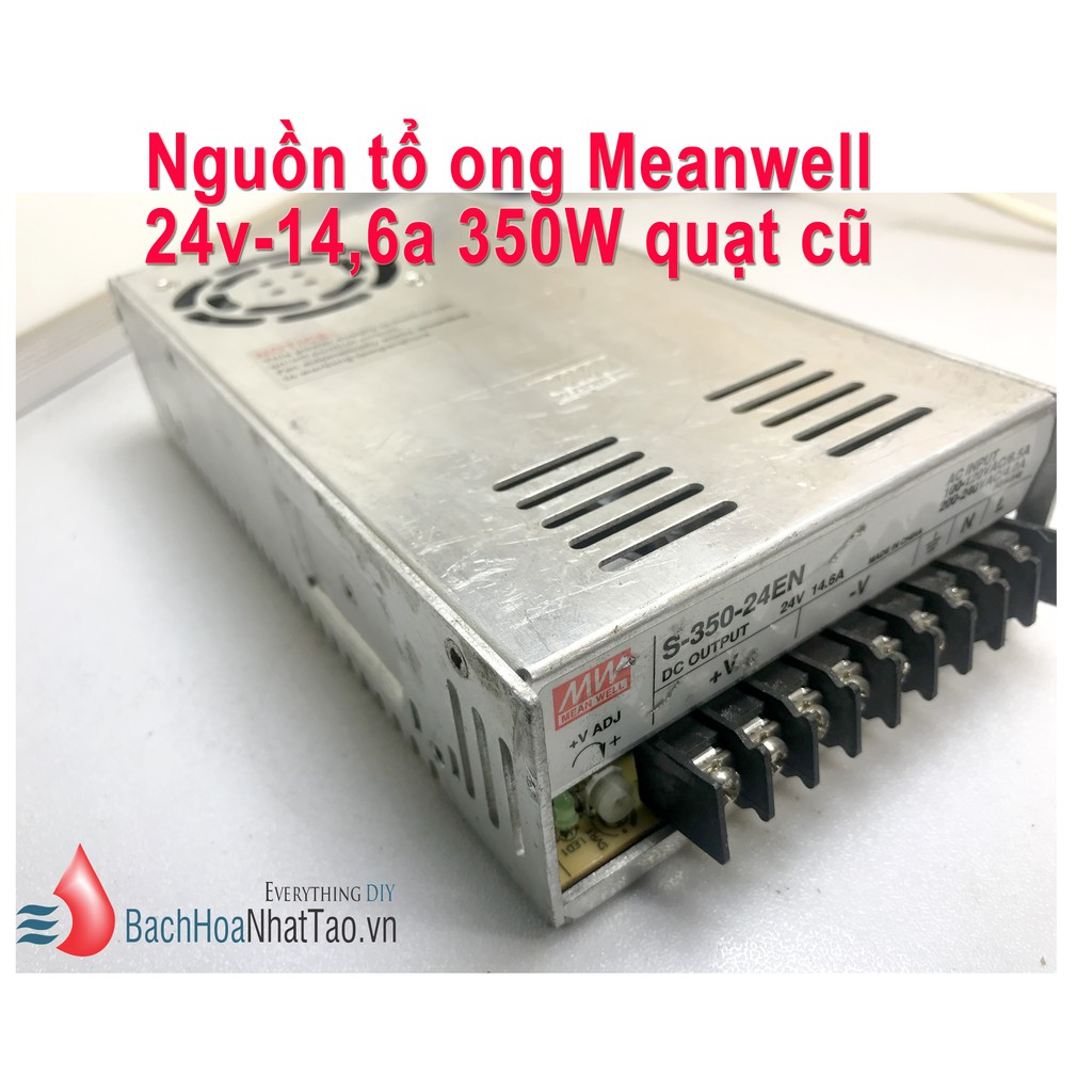 Nguồn tổ ong Meanwell 24V-6,3a ~14,6A 350w quạt Cũ