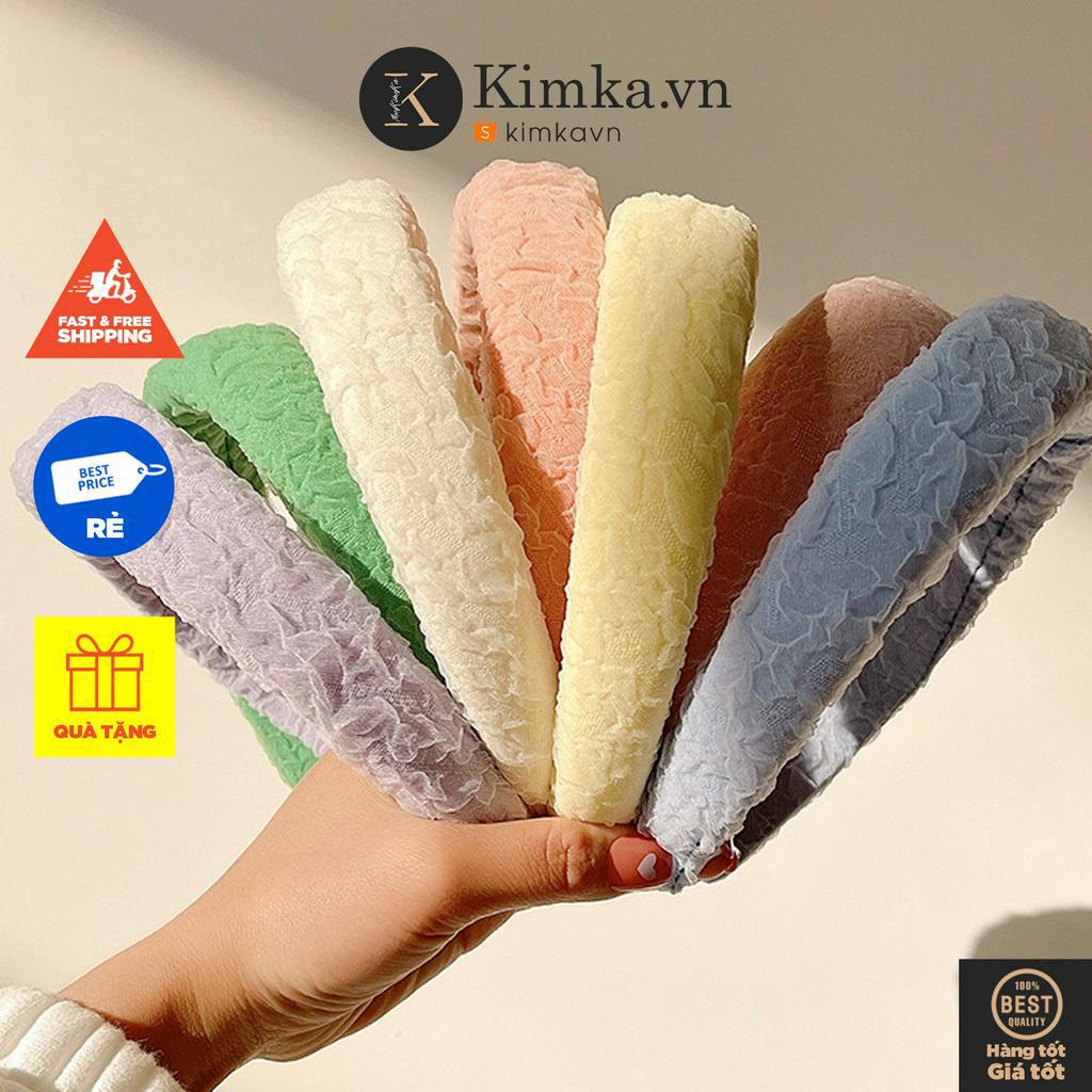 (0992) Bờm Tóc Băng Đô Tóc Vải Voan Nhăn Pastel Năng Động Hàn Quốc