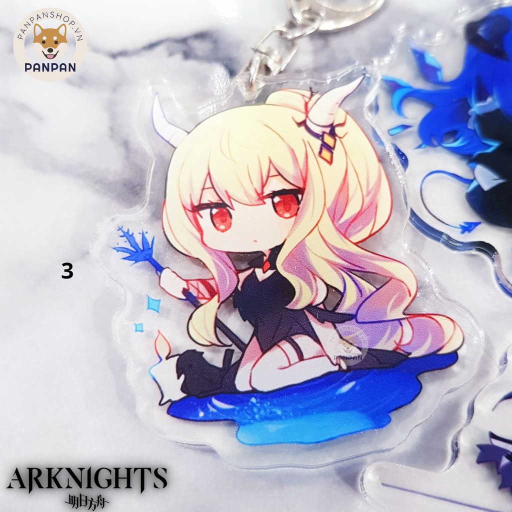 Móc khóa Anime DELUXE Arknights 3 NHÂN VẬT (6cm)