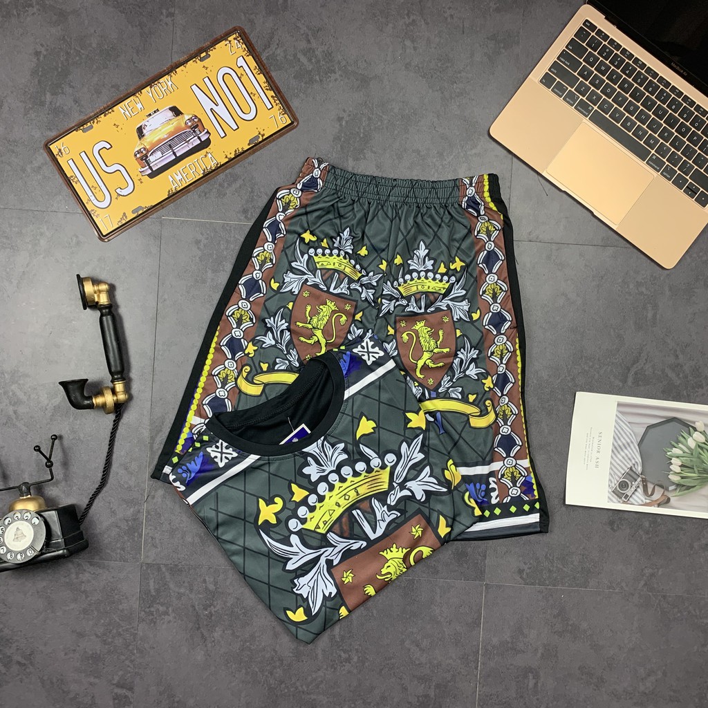 XẢ HÀNG Bộ Hè Nam, Bộ Thun Nam cộc Tay  in 3D Sử Tử Vương Miệng  Chất Liệu Thun Lạnh Mềm Mịn - BN35 - Full Size | BigBuy360 - bigbuy360.vn