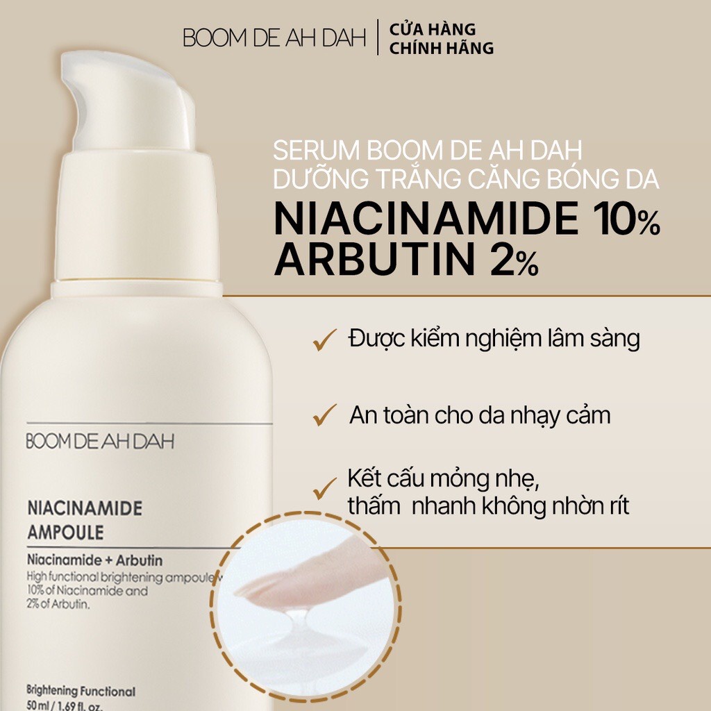 Serum Dưỡng Trắng Niacinamide Ampoule Boom De Ah Dah Tinh Chất Dưỡng Trắng Chuyên Sâu 50ml