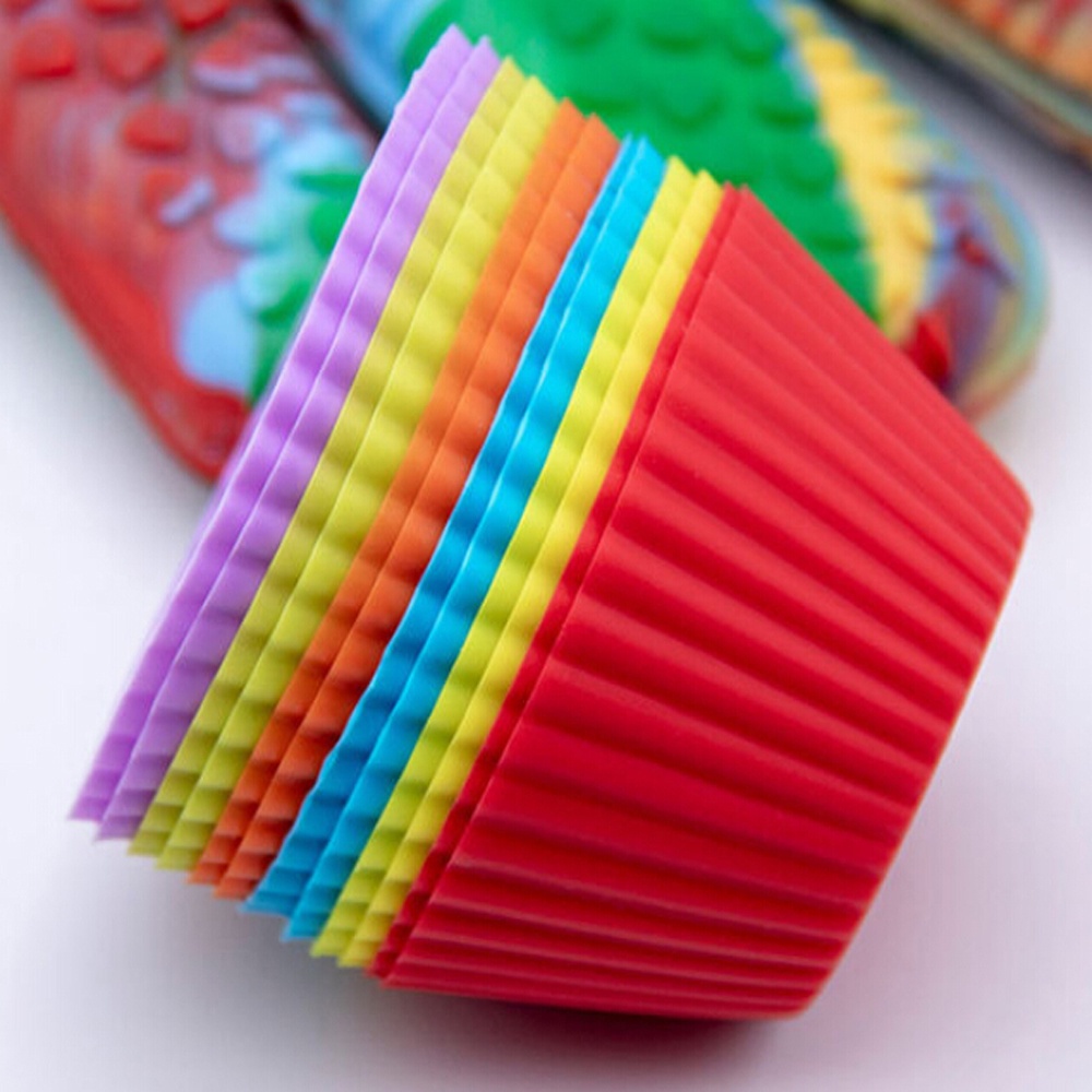 6/12 Đế silicone làm bánh cupcake có thể tái sử dụng