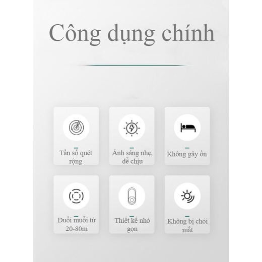 Máy đuổi muỗi sử dụng sóng siêu âm,  an toàn với cả trẻ nhỏ - K1178