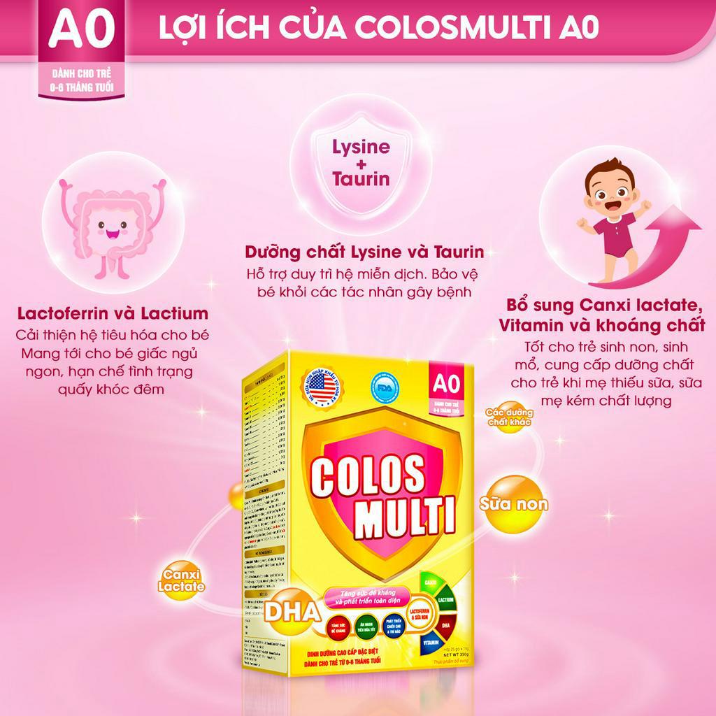Gói dùng thử Sữa non Mama Colos Multi A0 14g cho bé từ 0-6 tháng tuổi