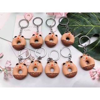 Móc khóa bánh gấu nâu cute