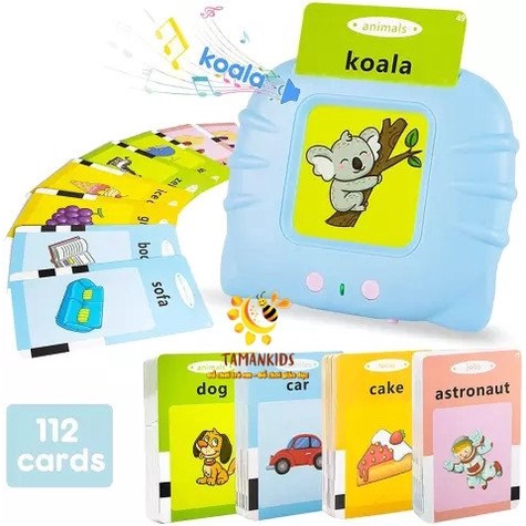 Đồ chơi MÁY ĐỌC THẺ FLASHCARD Tiếng Anh 224 TỪ VỰNG KHÔNG CÓ SÓNG ĐIỆN TỪ, KÈM DÂY SẠC PIN cho bé