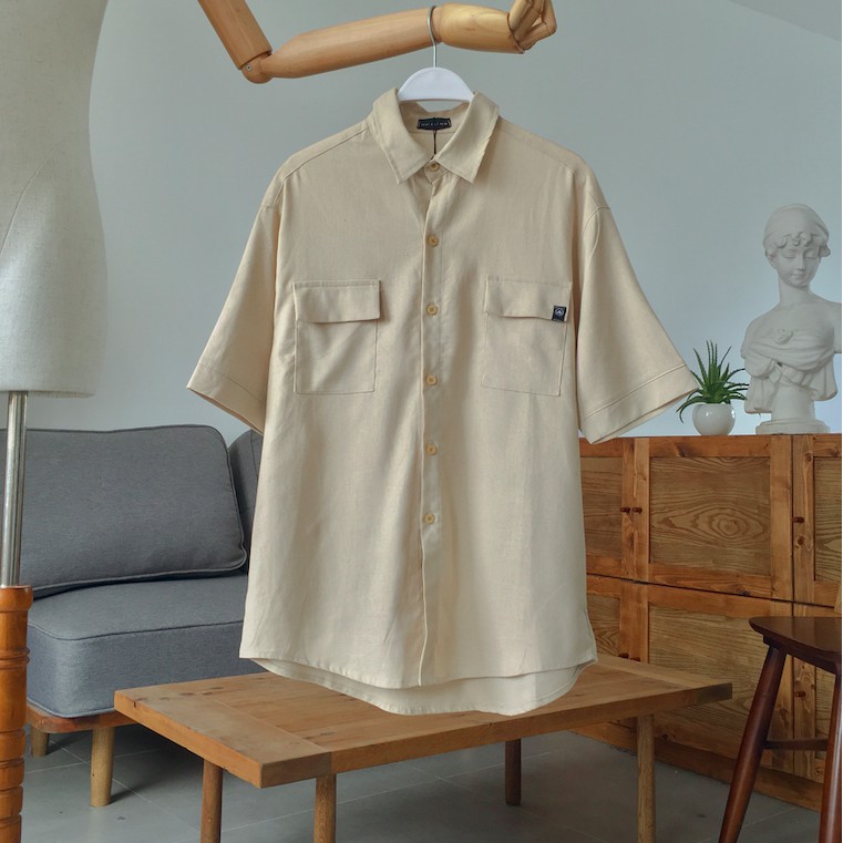 Áo sơ mi local brand cộc tay đũi City Cycle chất cotton form rộng nam nữ oversize unisex | BigBuy360 - bigbuy360.vn