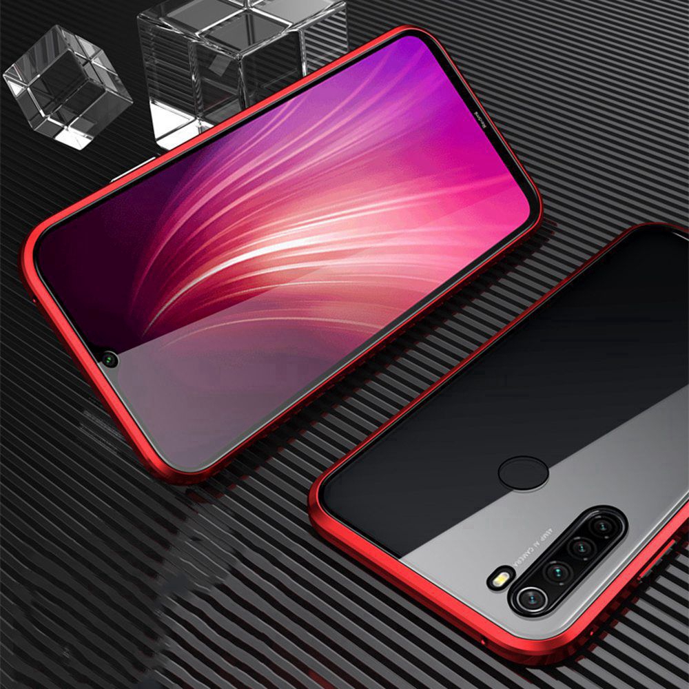 Xiaomi Redmi Note 8 Pro Cover Double Sided Tempered Glass Xiomi Redmi Note8 Magnetic Flip Case Full Protection Casing