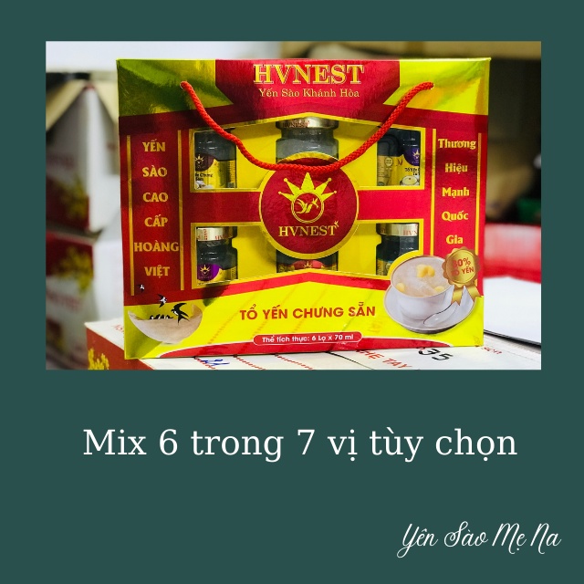 Set Quà Tặng 6 Hũ Yến Sào Chưng Sẵn Khánh Hòa Hoàng Việt
