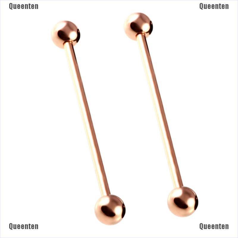 ★Queen★Surgical Steel Industrial Bar Scaffold Ear Barbell Ring Women Piercing Jewelry