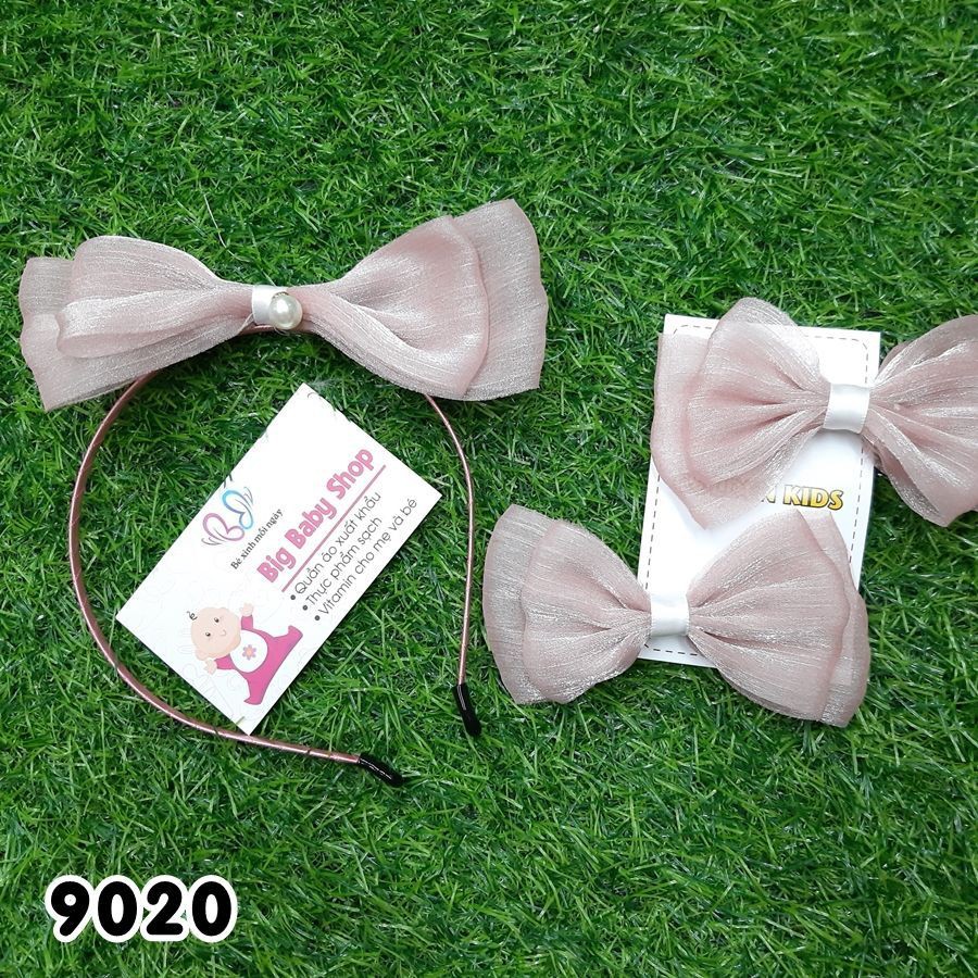 Set Cài Và Kẹp Tóc Nơ Bé Gái Nhiều Mẫu