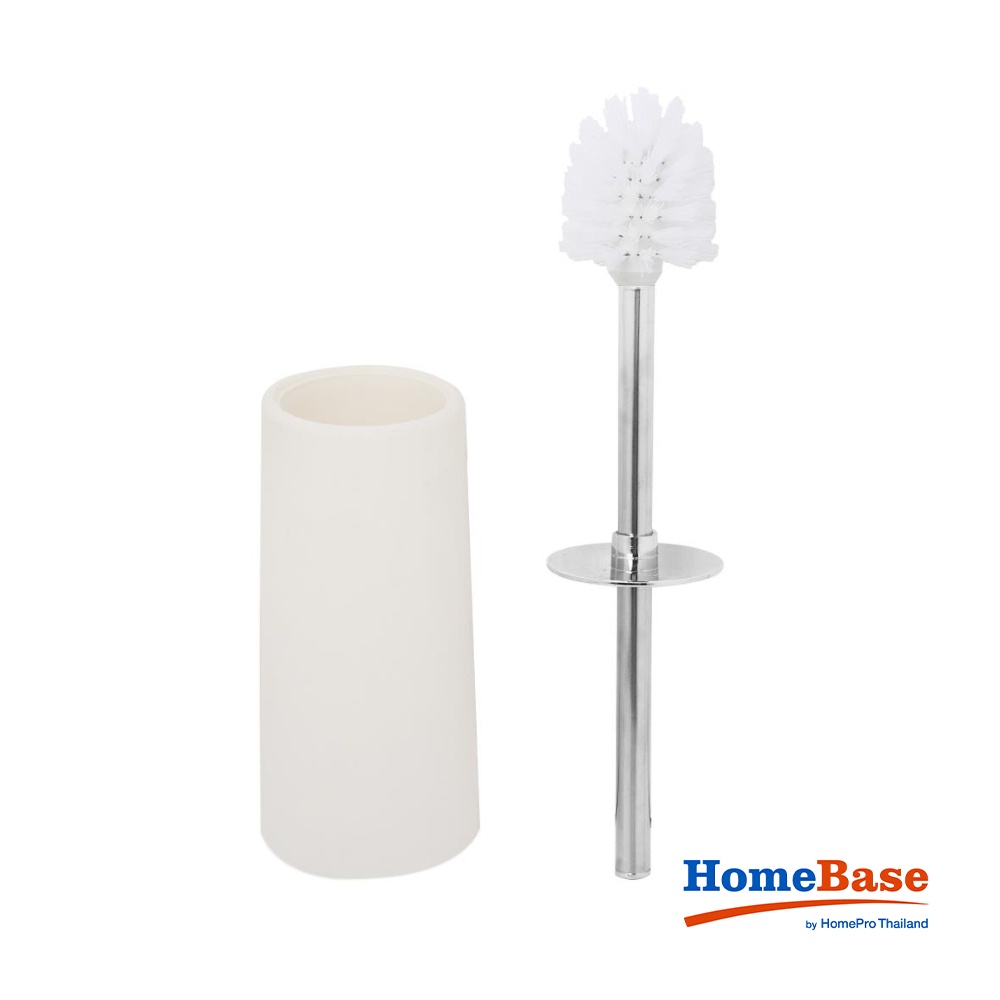 HomeBase ACCO Bộ bàn chải cọ nhà tắm bằng nhựa YJ2105 H37XW10.5XD10.5 màu kem