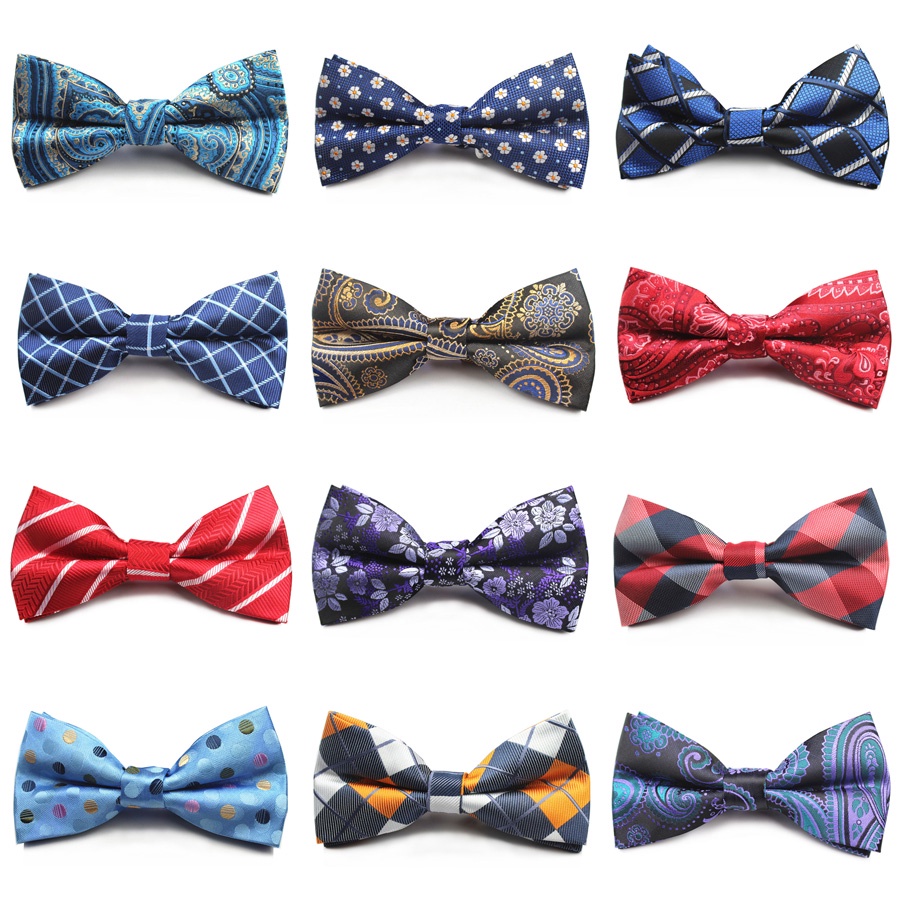 Cà Vạt Nơ Họa Tiết Hoa Sang Trọng Cho Nam