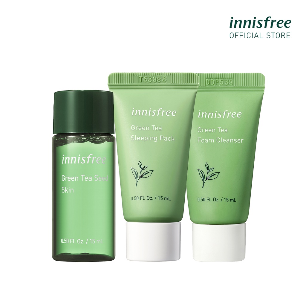 (Quà tặng) Bộ chăm da 3 món từ trà xanh innisfree Green tea Set