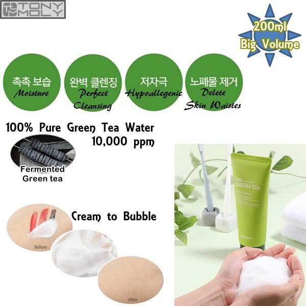 {THANH LÝ} Sữa Rửa Mặt Trà Xanh Tonymoly The Chok Chok Green Tea Foam Cleanser 200ml