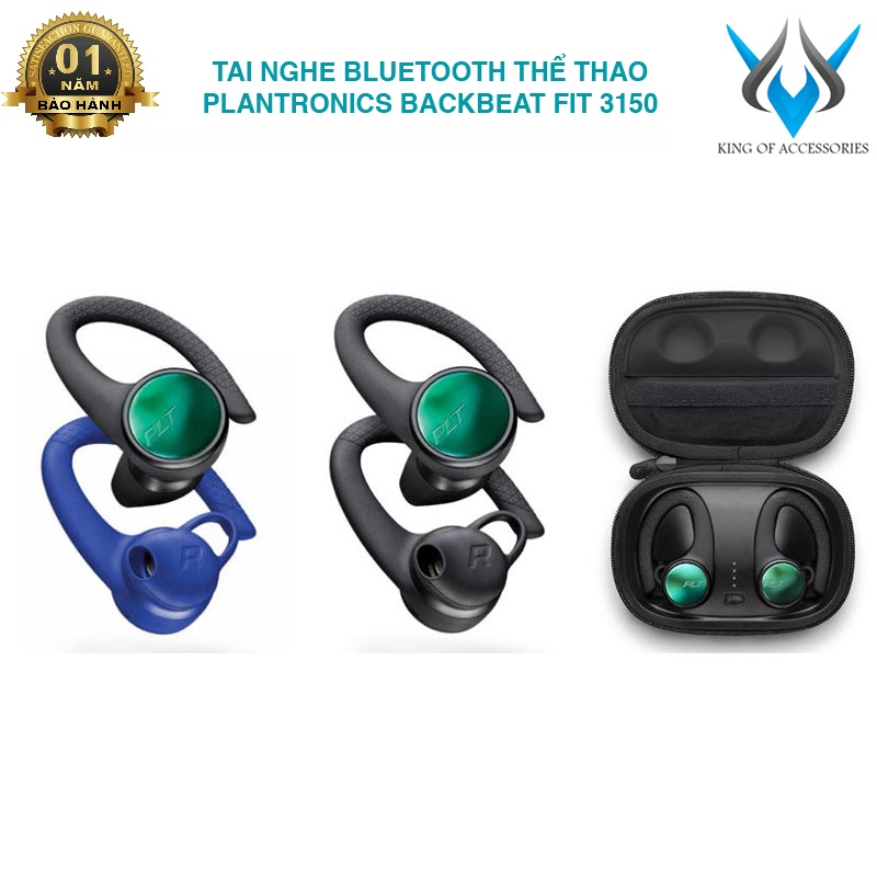 Tai nghe đôi Bluetooth thể thao Plantronics BackBeat Fit 3150 - pin siêu trâu lên đến 24h (nhiều màu)