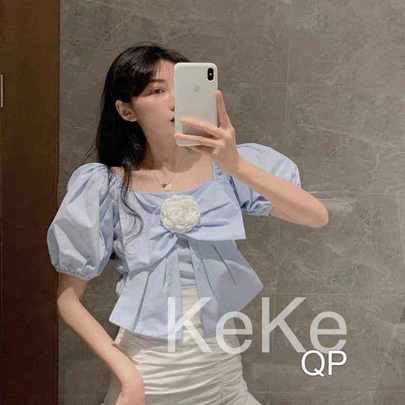 Áo NƠ ngực cài hoa mã 104 (kèm ảnh thật,video)