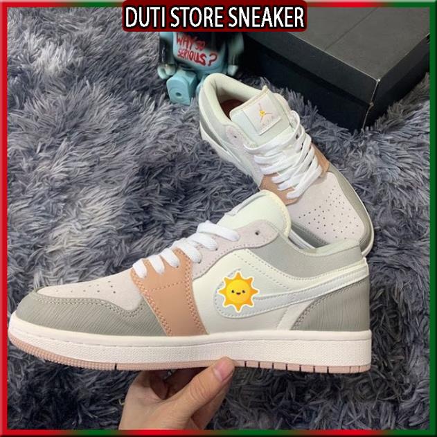 Giày thể thao Jordan cổ thấp xám xanh paris, Giày jordan low các màu hot nhất dễ phối đồ nam nữ Full Box Bill hot trend