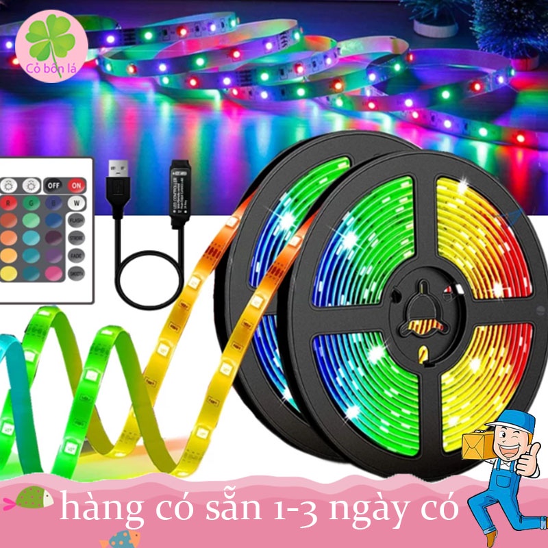 5m/10m Đèn LED Dây Trang Trí RGB Đổi Nhiều Màu Nháy Theo Nhạc Chống Nước, Điều Khiển Trang Trí Cầu Thang, Phòng Ngủ
