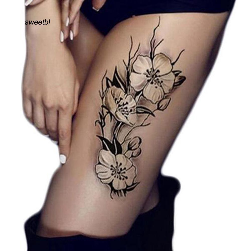 Hình Xăm Dán Cánh Tay / Chân Chống Thấm Nước Họa Tiết Hoa Mậ