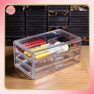 Máy tính để bàn Ngăn kéo trong suốt Mỹ phẩm Miệng Red Hộp lưu trữ đầu tiên Hoàn thiện Rack Comb cho Bàn trang điểm Phòng