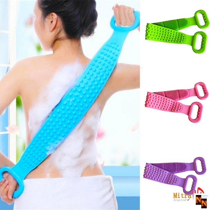 Dây Chà Lưng 2 mặt Bằng Silicone Giúp Thúc Đẩy Tuần Hoàn Máu Da Và Đẩy Nhanh Quá Trình Trao Đổi Chất